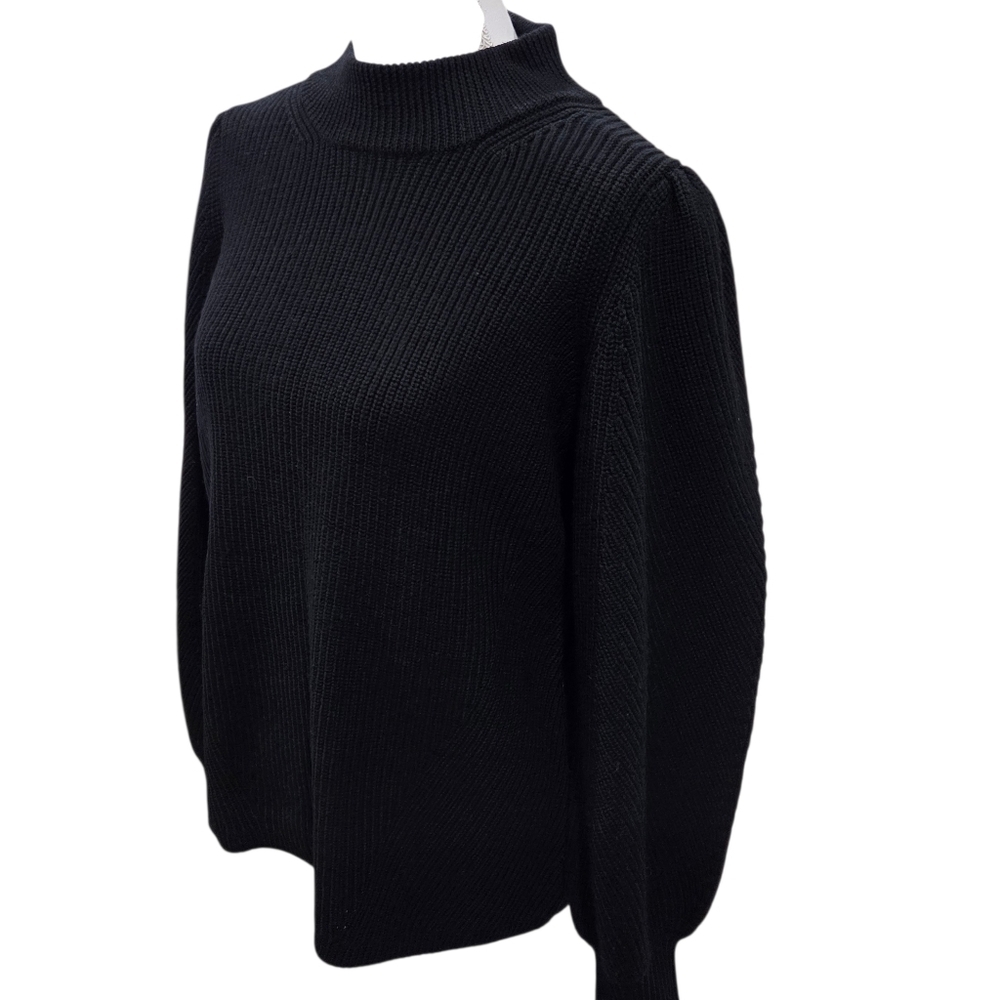 Joie Tandou Wool Sweater Black Turtleneck Sweater Mockneck Large - Picture 5 of 8